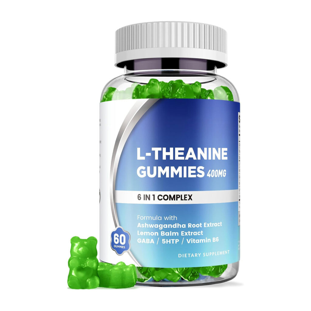 GMP OEM Dietary Fiber Vitamin B6 Sleep Supplement Organic Magnesium Ashwagandha Gummies l Theanine Gaba Amino Acid L-theanine Gummies