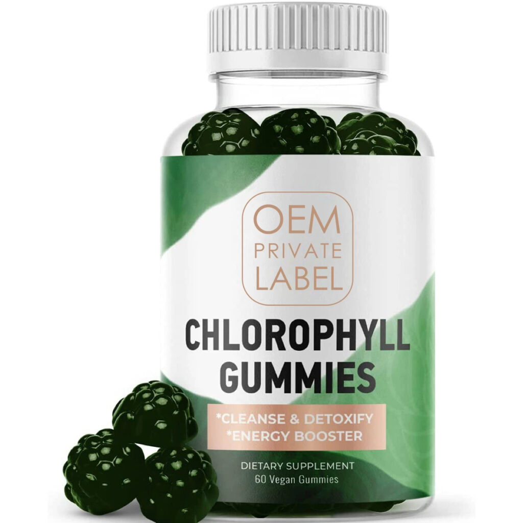 Wholesale Adult Chlorophyll Gummies Antioxidant Gummy Candy Dietary Supplement for Immune Support and Detox
