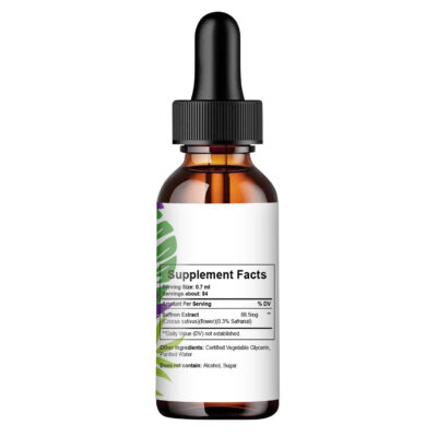 GMP OEM Organic Saffron Blend Supplement Pure Saffron Extract Liquid Liposomal Saffron Drops Liquid for Energy Mood Support