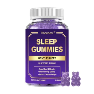 Rosebest Custom Formula OEM Private Label Sugar Free Natural Blueberry Flavor Sleep Aid Gummies Bear Supplements Melatonin-free