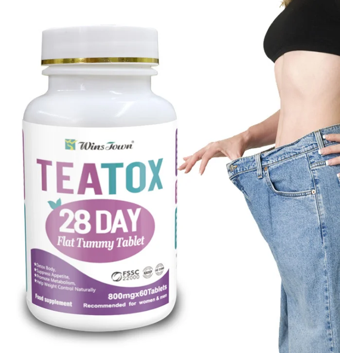 Stock GMP Factory Custom Label High Quality Teatox Chewable Tablets Lipids Dietary Supplements for Weight of Loss